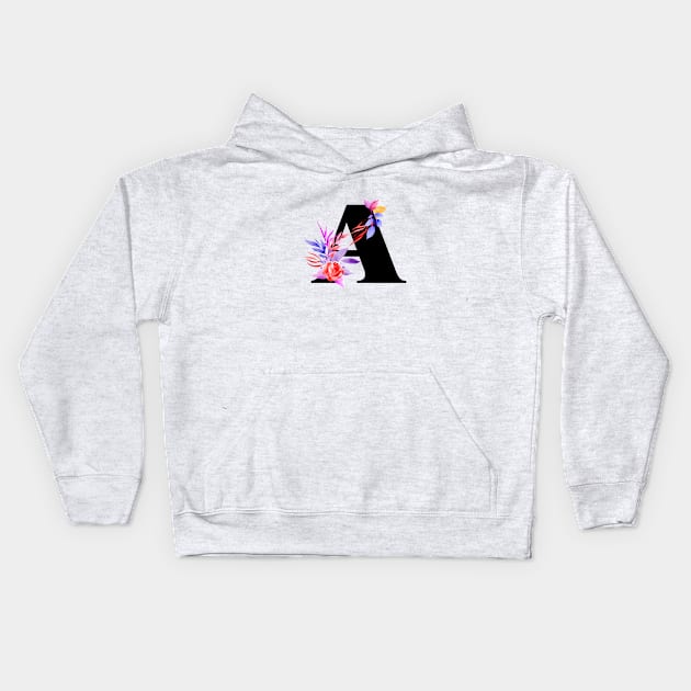 Capital letter A Kids Hoodie by amarsingha10